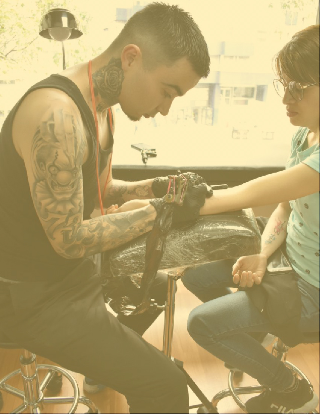 Tatuaje en proceso